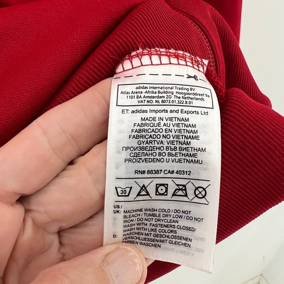 Adidas Men's Red XL Spain Soccer Futbol World Cup 2014 Graphic Full Zip Jacket - Picture 15 of 15